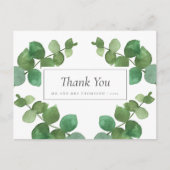 Eukalyptus Woodland Wedding Vielen Dank Postkarte (Vorderseite)