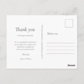 Eukalyptus Woodland Wedding Vielen Dank Postkarte (Rückseite)