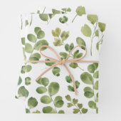 Eukalyptus Wrapping Paper Flat Sheet Set 3 Geschenkpapier Set (Beispiel)