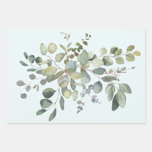 Eukalyptus Wrapping Paper Flat Sheet Set 3 Geschenkpapier Set (Vorderseite 3)