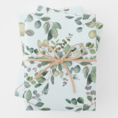 Eukalyptus Wrapping Paper Flat Sheet Set 3 Geschenkpapier Set (Beispiel)