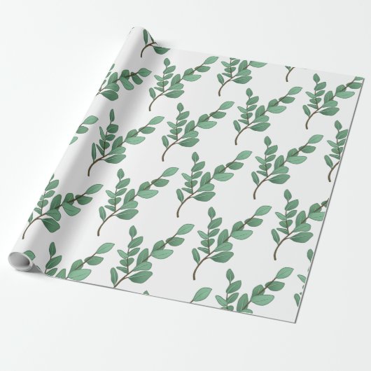 Eukalyptus Wrapping Paper Geschenkpapier (Ungerollt)