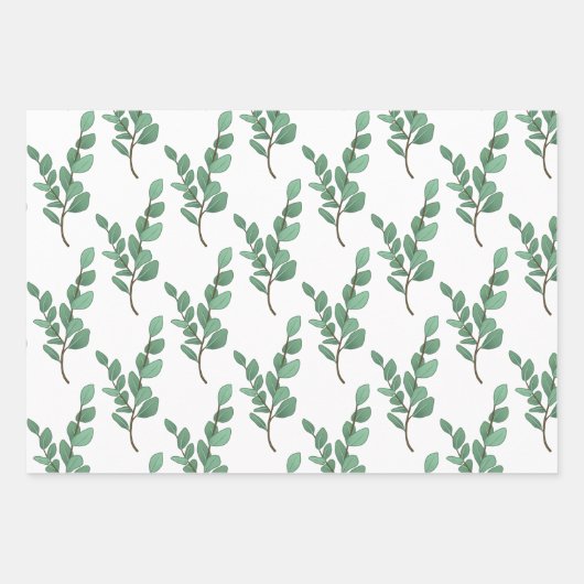 Eukalyptus Wrapping Paper-Set Geschenkpapier Set (Vorderseite 3)