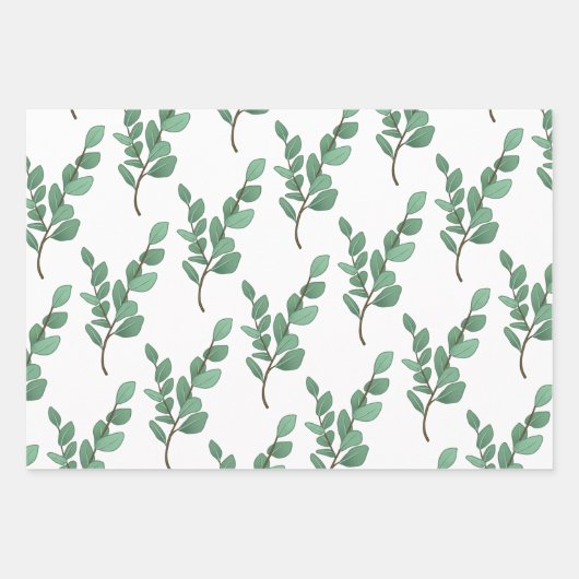 Eukalyptus Wrapping Paper-Set Geschenkpapier Set (Vorderseite 2)