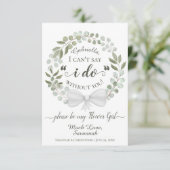 Eukalyptus Wreath BE my Flower Girl Card (Stehend Vorderseite)