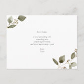 Eukalyptus Wreath be My Trauzeugin Einladungspostkarte (Rückseite)