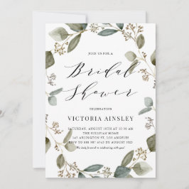 Eukalyptus-Wreath-Brautparty Einladung
