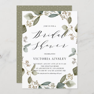 Eukalyptus-Wreath-Brautparty Einladung