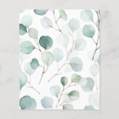 Eukalyptus Wreath Erster Geburtstag Einladung (Rückseite)