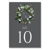 Eukalyptus Wreath | Grau Tischnummer (Vorderseite)