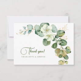 Eukalyptus Wreath Green Sea Glass Dankeskarte