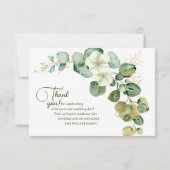 Eukalyptus Wreath Green Sea Glass Dankeskarte (Rückseite)