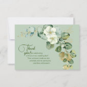 Eukalyptus Wreath Green Sea Glass Dankeskarte (Rückseite)