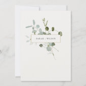 Eukalyptus-Wreath-Hochzeitstag Einladung (Rückseite)