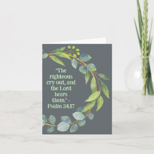 Eukalyptus Wreath Joyful Segen Religiöse Leere Karte