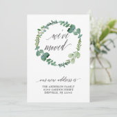 Eukalyptus Wreath-Kalligrafie-Skriptbewegung Ankündigung (Stehend Vorderseite)