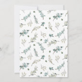 Eukalyptus Wreath Monogram Wedding Einladung (Rückseite)