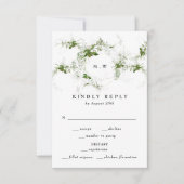 Eukalyptus Wreath Monogram Wedding RSVP Karte (Vorderseite)