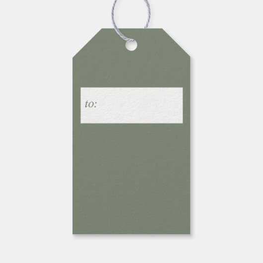 Eukalyptus Wreath Monogramm Geschenkanhänger (Rückseite)