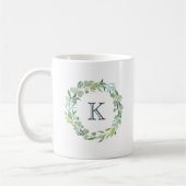 Eukalyptus Wreath Monogramm Kaffeetasse (Links)
