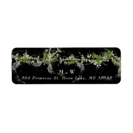Eukalyptus Wreath Premium Black Envelope