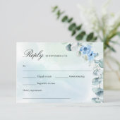 Eukalyptus Wreath RSVP Karte (Stehend Vorderseite)