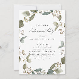 Eukalyptus Wreath Rtirement Party Einladung