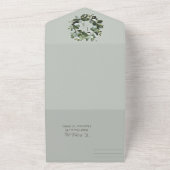 Eukalyptus Wreath Sage Green All In One Einladung (Außenbereich)