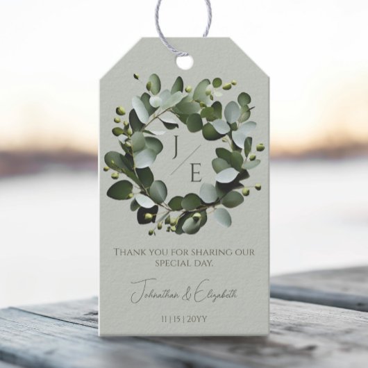 Eukalyptus Wreath | Sage Green Geschenkanhänger