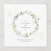 Eukalyptus Wreath Save the Date Menü Menükarte (Vorderseite)