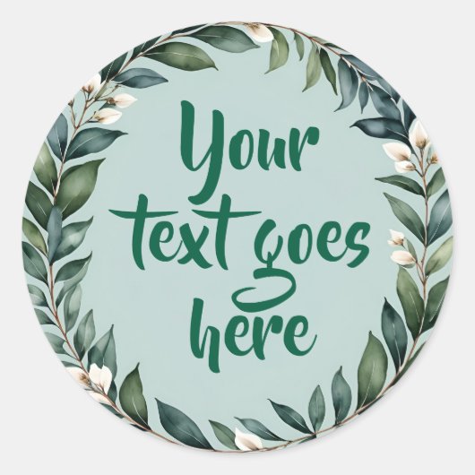 Eukalyptus Wreath Sticker floral (Vorderseite)