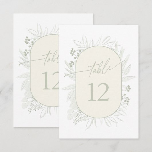 Eukalyptus Wreath Tischnummer Ivory ID901 (Vorne/Hinten)