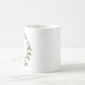Eukalyptus Wreath Typografy Monogram Initial A Kaffeetasse (Mittel)