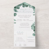 Eukalyptus Wreath Wedding All in One I All In One Einladung (Innen Boden)