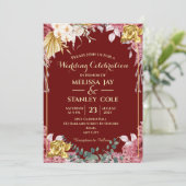 Eukalyptus Wreath Wedding Einladung (Stehend Vorderseite)