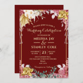 Eukalyptus Wreath Wedding Einladung (Vorne/Hinten)