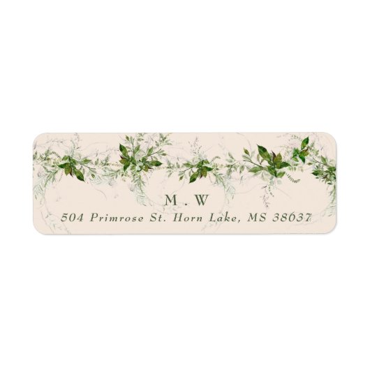 Eukalyptus Wreath Wedding Envelope (Vorne)
