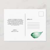 Eukalyptus Wreath Wedding Foto Collage Vielen Dank Postkarte (Rückseite)