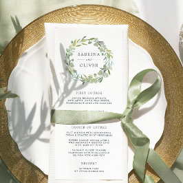 Eukalyptus Wreath Wedding Menu Card Menükarte