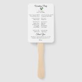 Eukalyptus Wreath Wedding Program Fächer (Rückseite)