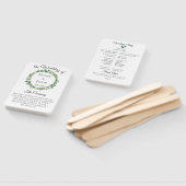 Eukalyptus Wreath Wedding Program Fächer (Non-assembled)