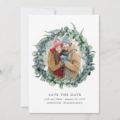 Eukalyptus Wreath Wedding Save the Date (Vorderseite)