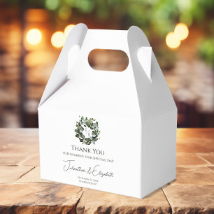 Eukalyptus Wreath Wedding   Weiß Geschenkschachtel