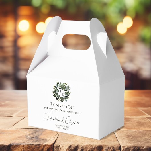 Eukalyptus Wreath Wedding | Weiß Geschenkschachtel