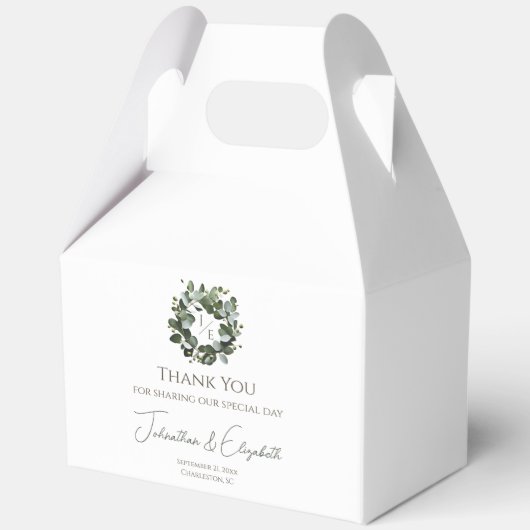 Eukalyptus Wreath Wedding | Weiß Geschenkschachtel (Vorderseite)