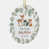 Eukalyptus Wreaths Wir erwarten Eltern Keramik Ornament (Rechts)