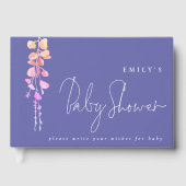 Eukalyptus wünscht sich eine Baby-Dusche Lilac Gästebuch (Vorderseite)