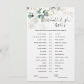 Eukalyptus würde eher Brautparty spielen (Vorne/Hinten)