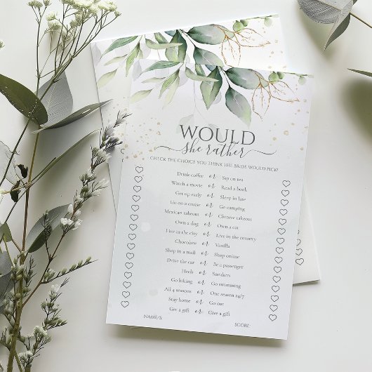 Eukalyptus würde eher Brautparty spielen