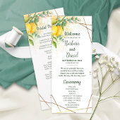 Eukalyptus Yellow Flowers Hochzeitsprogramm Programm